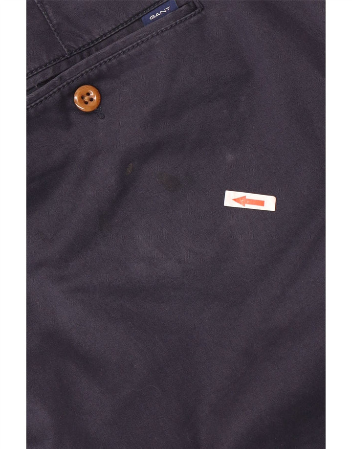 Pantaloni chino obișnuiți pentru bărbați Gant L38 L30 bumbac bleumarin