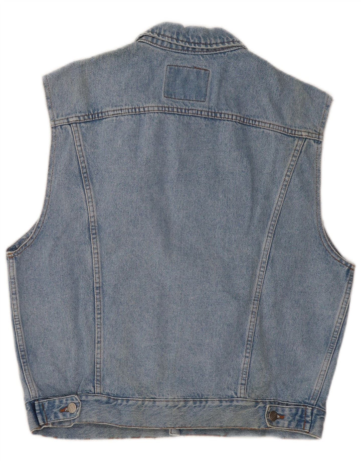 Gilet Vintage pentru bărbați din denim UK 36 Small Blue