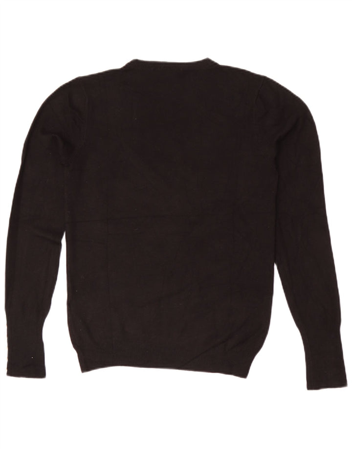 Pulover pentru femei Zara, cu gâtul turn, UK 12 Medium Black Viscose