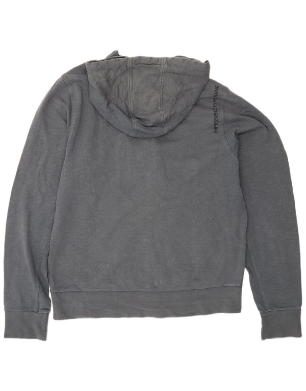 Pulover pentru bărbați ADIDAS Graphic Zip Hoodie Bumbac mediu albastru bleumarin