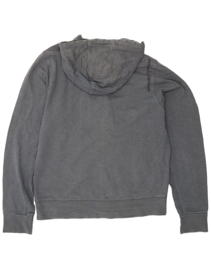 Pulover pentru bărbați ADIDAS Graphic Zip Hoodie Bumbac mediu albastru bleumarin