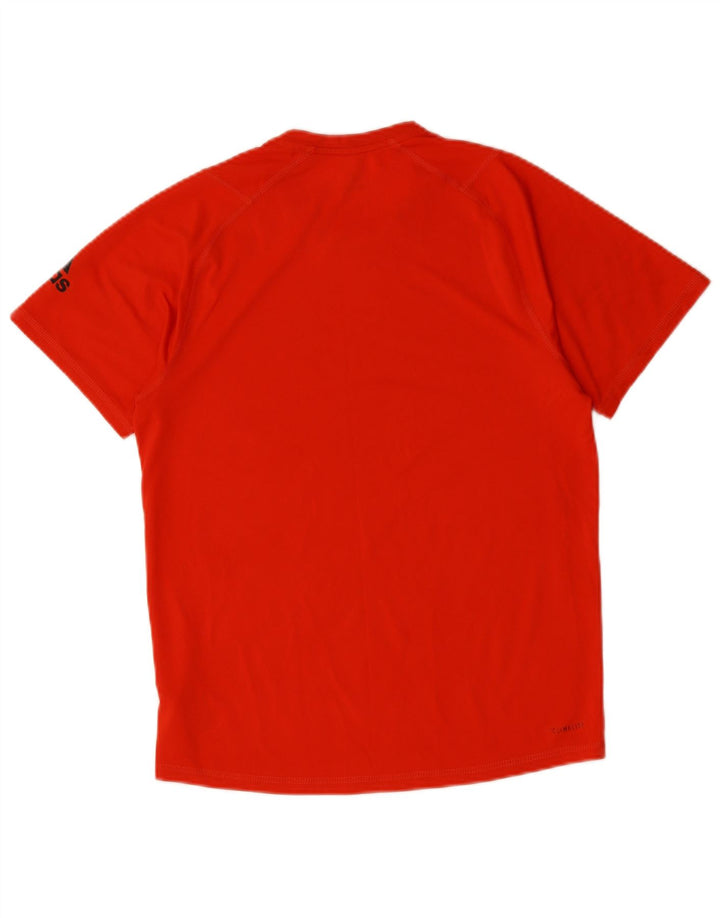 Tricou grafic ADIDAS Climalite pentru bărbați Top mic poliester roșu
