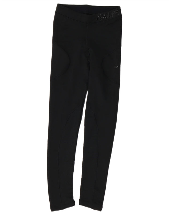 Leggings grafic NIKE pentru femei UK 4 XS negru