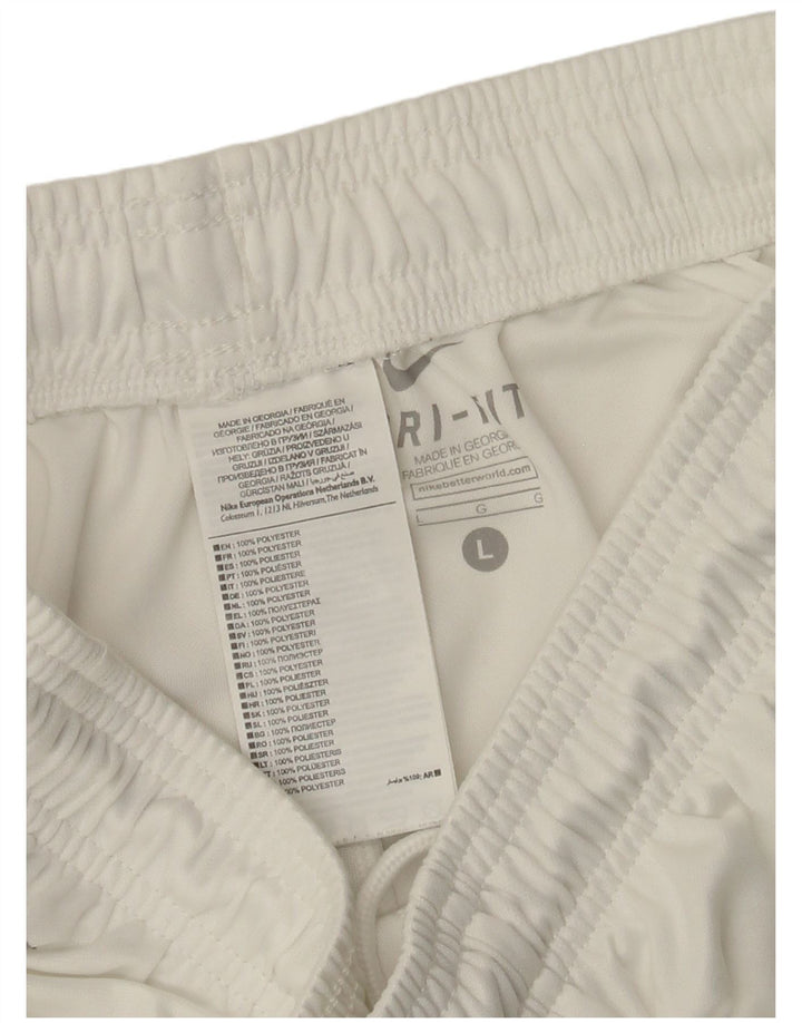 Pantaloni scurți sport Nike Dri Fit Graphic pentru bărbați, mari, alb, din poliester