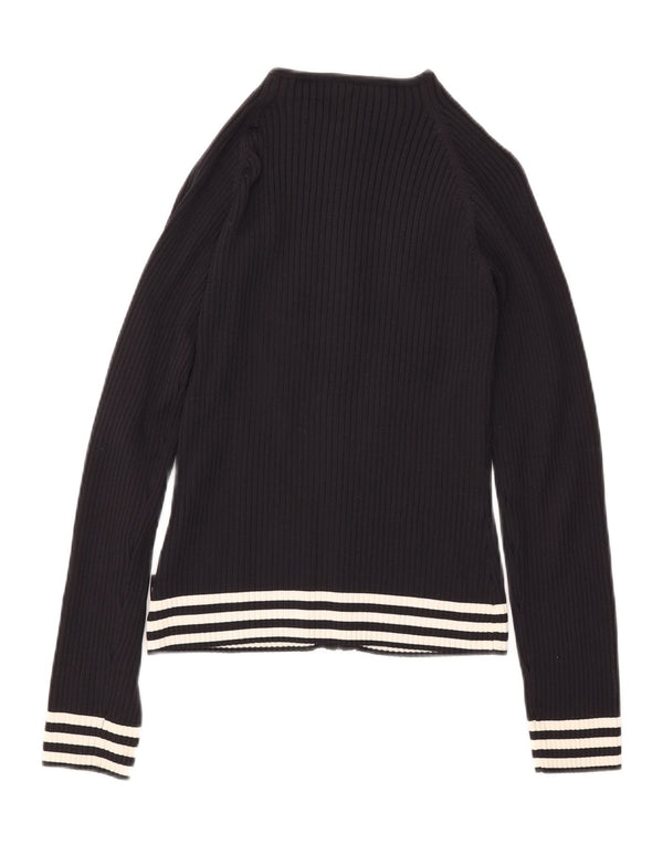 Pulover cardigan ADIDAS pentru femei UK 12, mediu negru, nailon