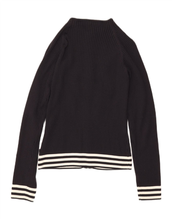 Pulover cardigan ADIDAS pentru femei UK 12, mediu negru, nailon