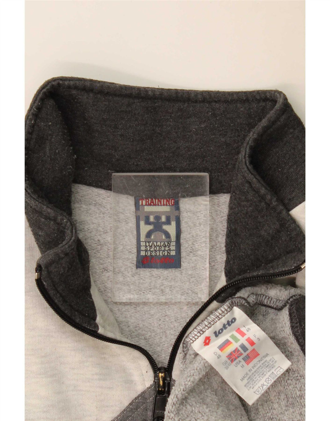 Pulover grafic pentru bărbați Lotto UK 38/40 Gri mediu Colorblock