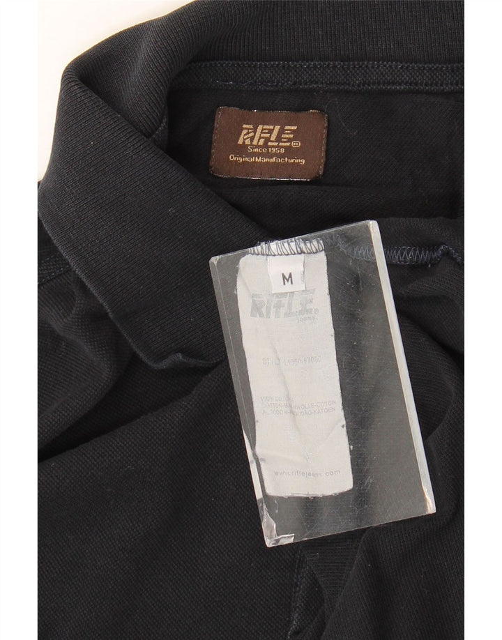 Tricou polo Rifle pentru bărbați, bumbac mediu negru