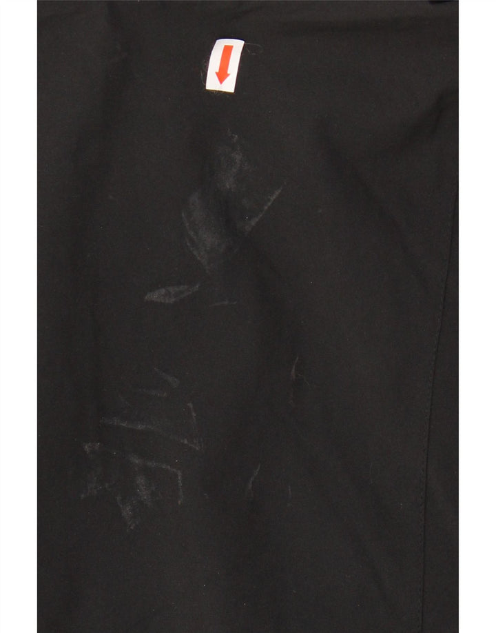 O'NEILL Jachetă de ploaie cu glugă cu model abstract pentru femei UK 14 Medium Black