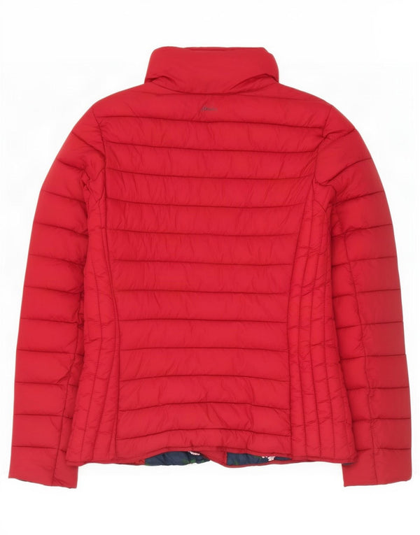 Joules Womens Padded Jacket UK 8 Small Red Polyamide