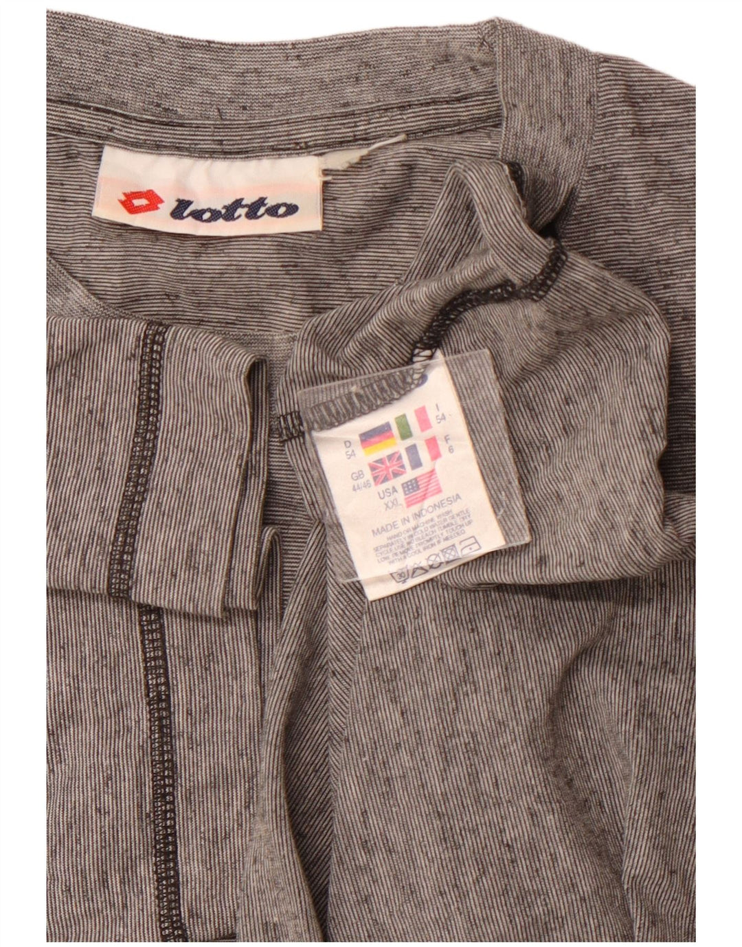 Tricou grafic pentru bărbați LOTTO Top UK 44/46 2XL Gri poliester cu pete