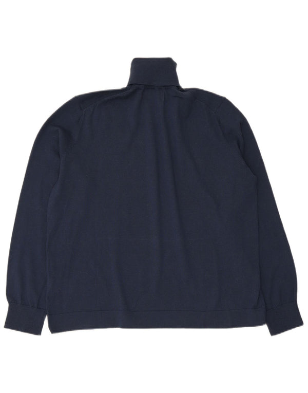 Indi & Cold Pulover supradimensionat pentru femei cu gât rulat UK 10 Mic Bleumarin