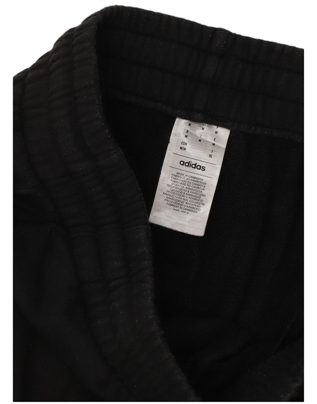 Pantaloni de trening pentru bărbați Adidas Pantaloni de jogging, bumbac mediu negru