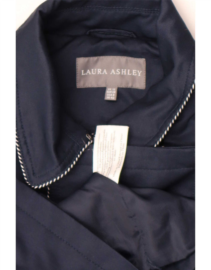 Trenci cu două piept pentru femei Laura Ashley UK 12 Medium Bleumarin