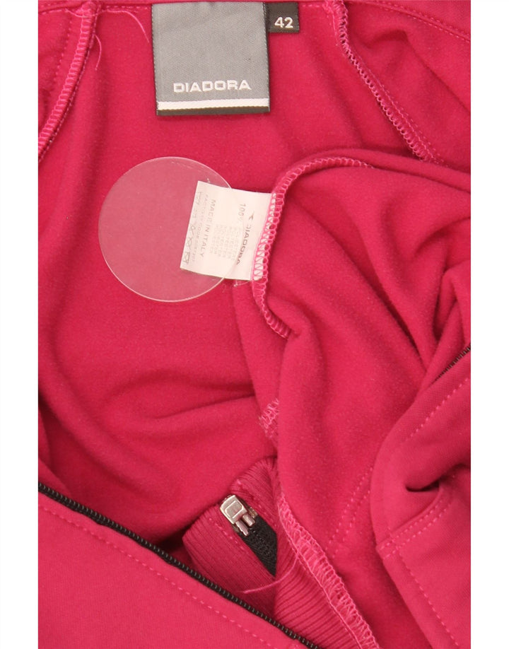 Pulover Diadora pentru femei, cu fermoar, IT 42, poliester roz mediu