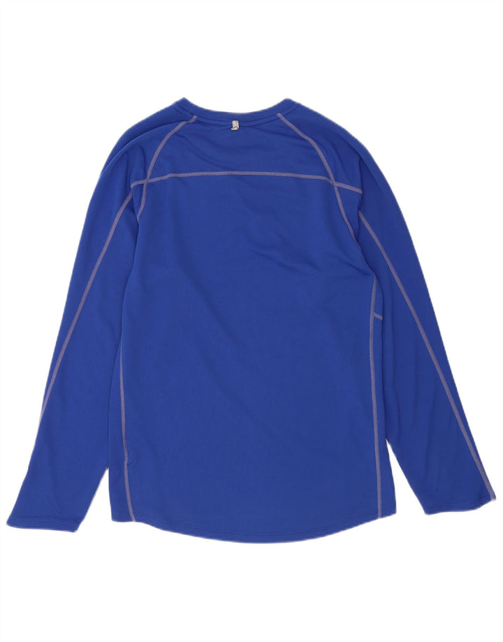 Top cu mânecă lungă NIKE Dri Fit pentru bărbați, poliester albastru mic