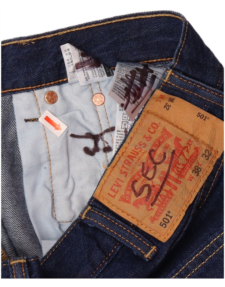 Blugi drepti pentru bărbați LEVI'S 501 W38 L27 Bumbac albastru