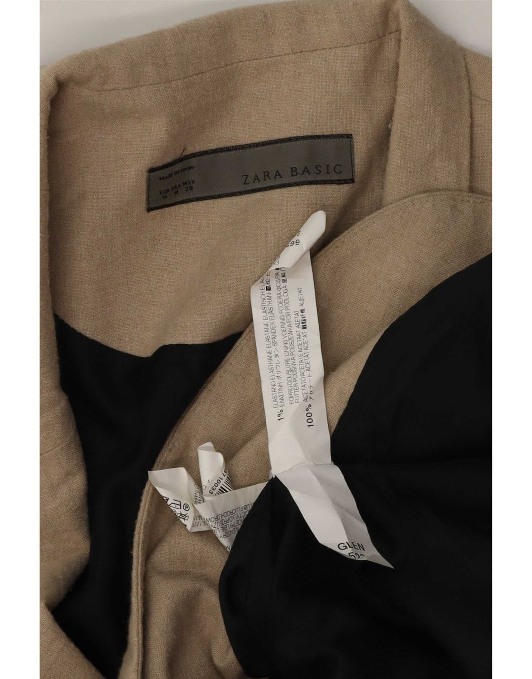 Blazer pentru femei Zara, cu 1 nasture, UK 12 Bej mediu