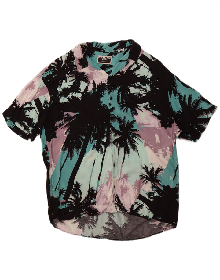 Cămașă cu mânecă scurtă pentru bărbați Jack & Jones, XL, multicoloră, cu flori hawaiane