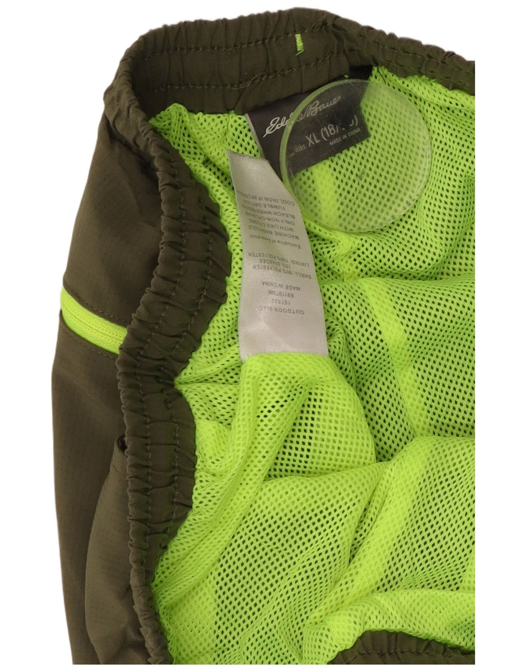 Pantaloni scurți sport pentru băieți Eddie Bauer 15-16 ani XL Kaki Poliester