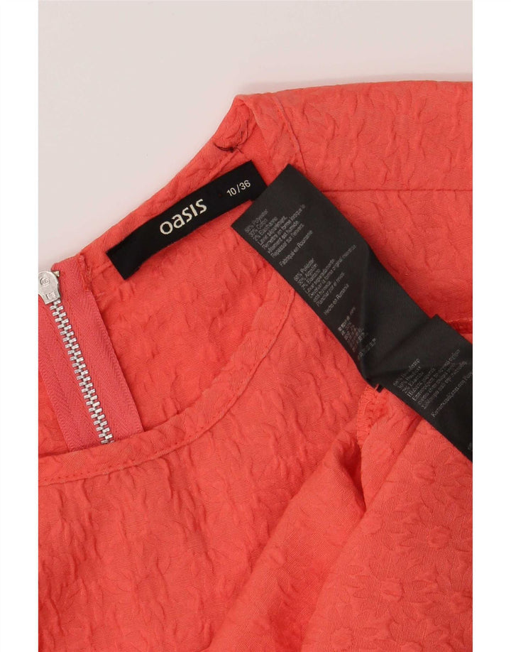 Bluză cu mânecă scurtă pentru femei Oasis Top UK 10 Poliester floral roz mic