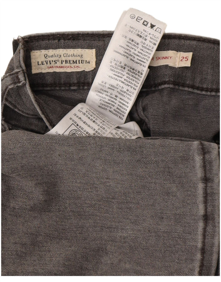 Blugi skinny distressed pentru femei Levi's W25 L28 bumbac gri