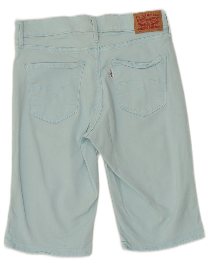 Pantaloni scurți din blugi pentru femei LEVI'S W27, bumbac turcoaz mic