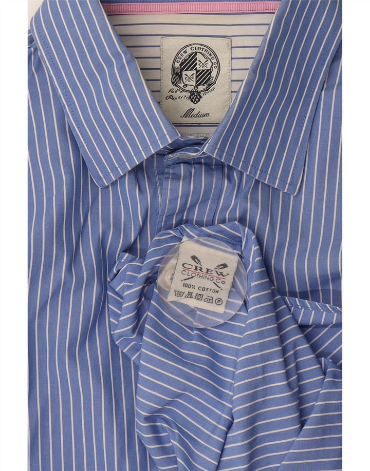 Crew Clothing Cămașă pentru bărbați, bumbac cu dungi albastre medii