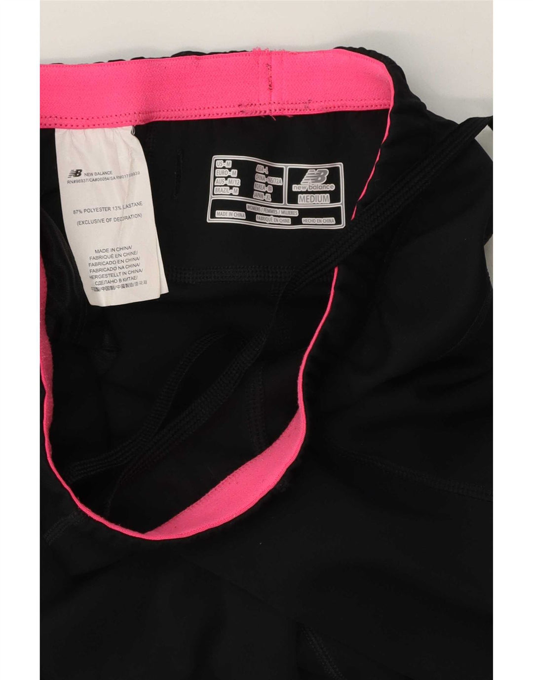 Pantaloni de trening Capri New Balance pentru femei UK 12 Poliester mediu negru