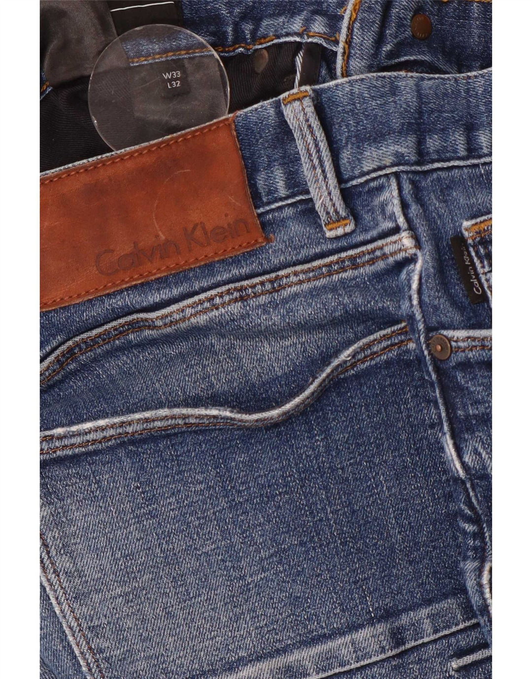 Blugi slim pentru bărbați Calvin Klein W33 L32 Bumbac albastru