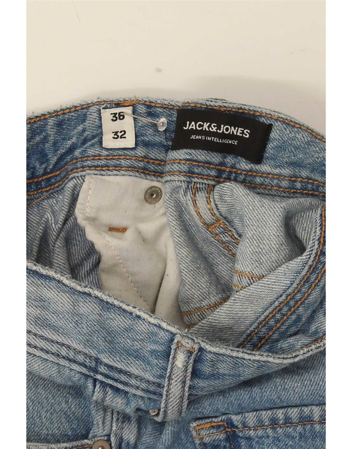 Blugi slim pentru bărbați Jack & Jones Distressed W36 L28 Bumbac albastru