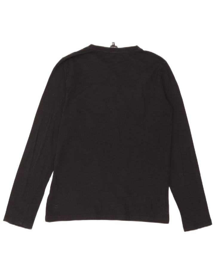 Armani Băieți Top grafic cu mânecă lungă 13-14 ani negru colorblock