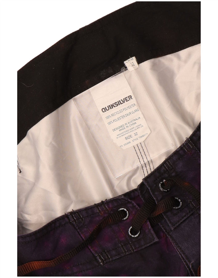 Pantaloni scurți de înot grafic Quiksilver pentru bărbați, mov mediu, poliester Tie Dye