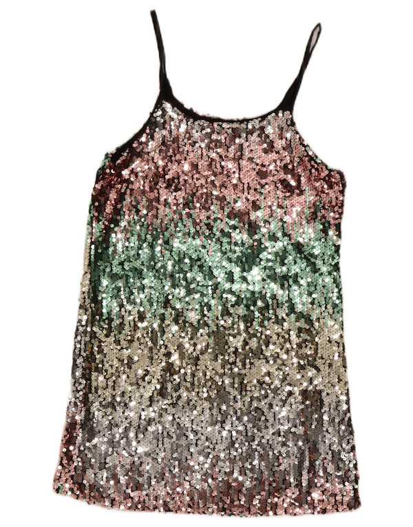 Rochie de damă vintage Shift UK 12 Medium Multicolore cu pete