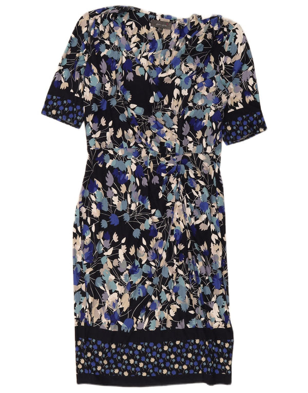 Marks & Spencer Rochie teacă Per Una pentru femei UK 12 Medium Bleumarin Floral