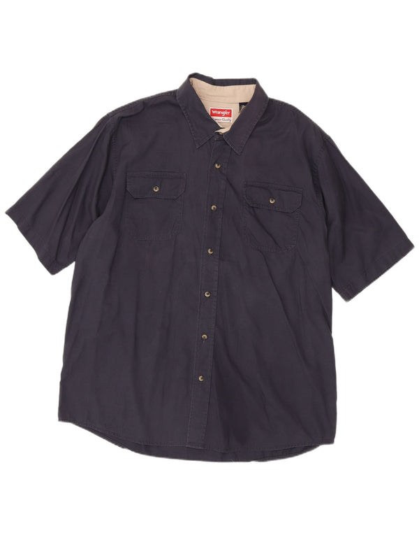 Cămașă cu mânecă scurtă pentru bărbați Wrangler XL, bumbac bleumarin