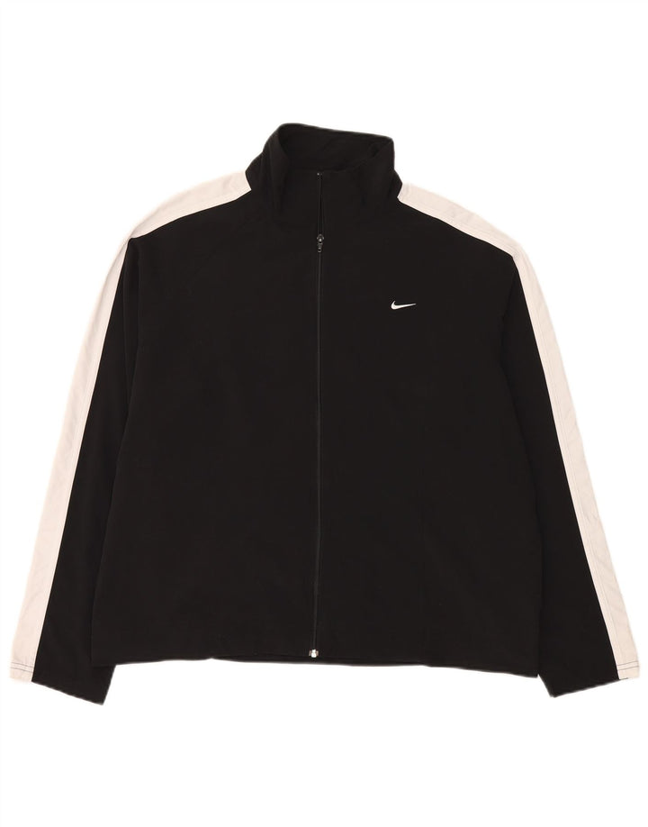 Jachetă de top pentru trening Nike pentru femei US 12/14, mare, negru, poliester color bloc