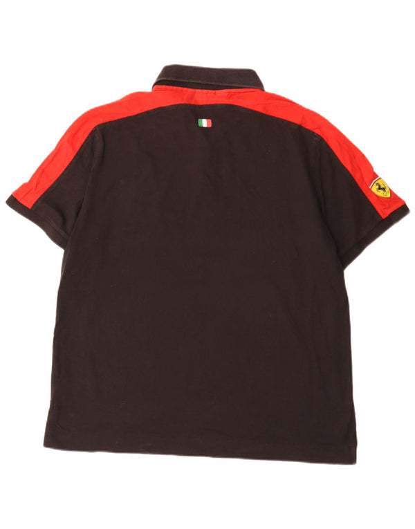 Tricou polo Ferrari pentru bărbați Puma XL, negru, bloc de culoare