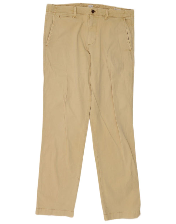 Pantaloni chino drepti pentru bărbați Gap L34 L34 Bumbac galben