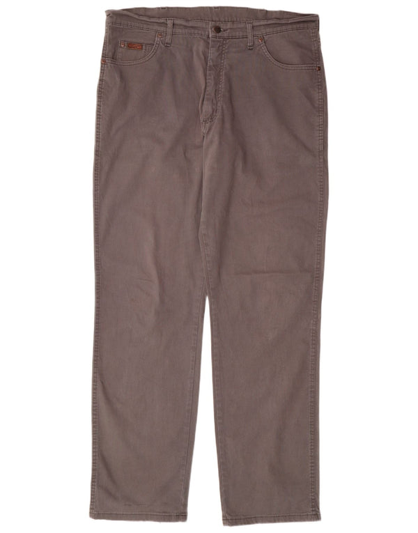 Pantaloni casual drepti pentru bărbați WRANGLER W38 L34 bumbac gri