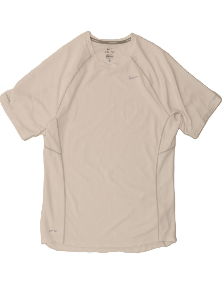 NIKE Mens Dri Fit T-Shirt Top Medium White Polyester Vintage Nike and Second-Hand Nike from Messina Hembry 