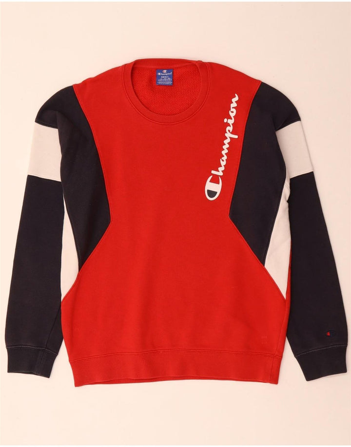 Pulover cu grafic pentru bărbați Champion Pulover mic, roșu, din bumbac color bloc