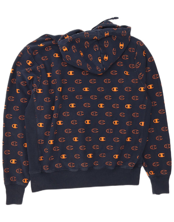 Pulover pentru bărbați Champion Reverse Weave Graphic Hoodie XL, bumbac bleumarin