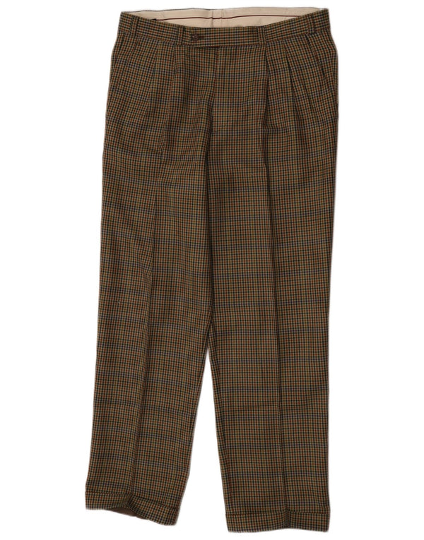 WESTBURY Pantaloni de costum pentru bărbați IT 50 Large W35 L32 Brown Houndstooth