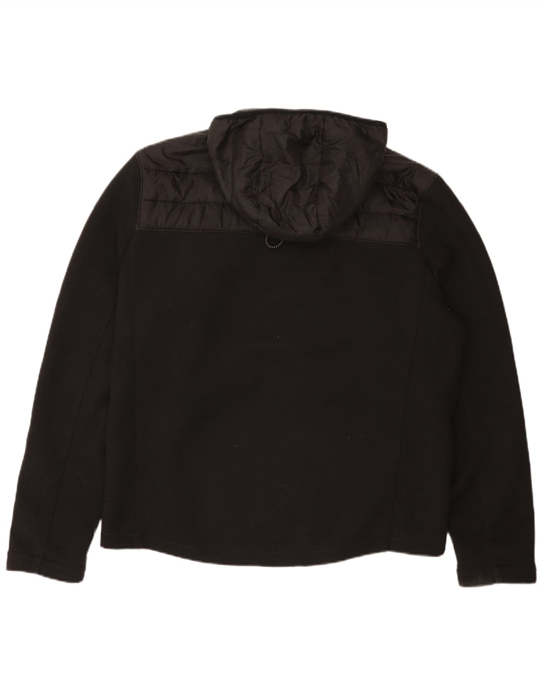 Jachetă căptușită cu glugă pentru bărbați Zara UK 40 mare, negru, bumbac