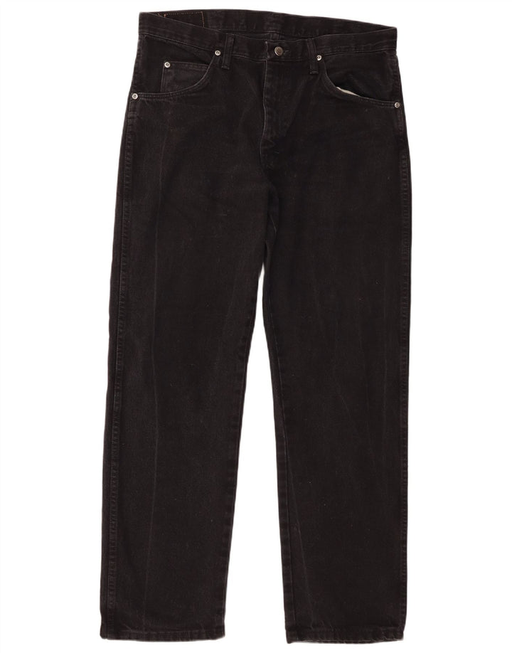 Blugi drepti pentru bărbați Wrangler W34 L30 bumbac negru