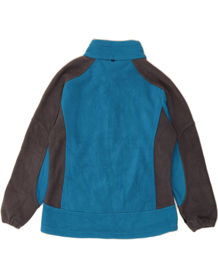 JACK WOLFSKIN Womens Fleece Jacket UK 16 Large Blue Colourblock Polyester Vintage Jack Wolfskin and Second-Hand Jack Wolfskin from Messina Hembry 