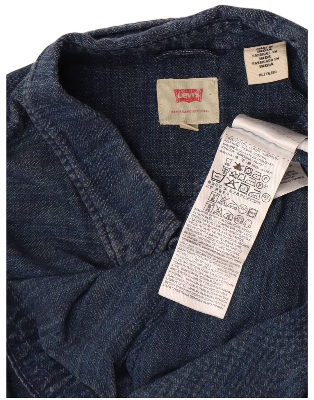 Cămașă pentru bărbați Levi's XL, bumbac albastru