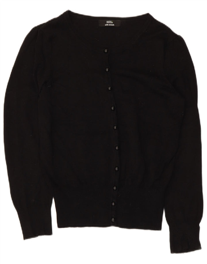 Pulover cardigan pentru femei Marks & Spencer UK 8 Small Black Viscose