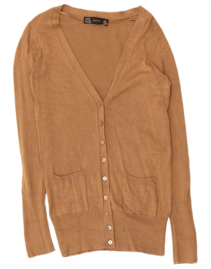 Pulover cardigan pentru femei Zara UK 10 Mic Bej Rayon